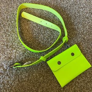 Neon belt with pouch